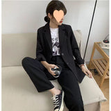 Fongt Suit Suit Female Fall 2024 Korean Version Of Loose Professional Office Worker Suit Jacket Formal Dress College Style-Outfit