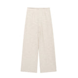 New Side Split Shoulder Blouse 8202351 High Waist Wide Leg Pants 8199151-Outfit