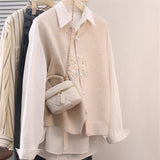 Vest Women's Spring 2024 New Design Sense Round Neck Embroidery Foreign Style Inside The Horse Clip Clothes Girl-Outfit