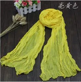 Brand Fashion Casual Foulard All-match Solid Soft Cotton Long Scarf Women