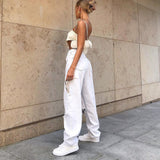 Big Hole White Jeans-Outfit