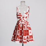 Fashion Temperament Dress Women's 2025 Summer Women's New Printed Dresses Empty Broken Flower Hanging