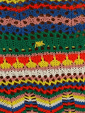 Rainbow Stripe Crochet Knit Sweater-Outfit