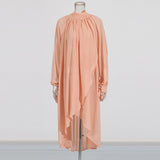 Fashion Niche Design Simple Wind Top 2025 New Temperament Long-Sleeved Lotus Leaf Side Solid Shirt