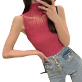 Temperament Vest Women's Summer New Jacket Wears Short Sexy Hot Girls Sleeveless Top Pure