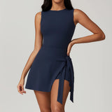 Tank Wrap Skort Tennis Dress-Outfit