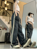 Vintage Wash Striped Boyfriend Jeans-Outfit