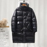 New90% White Duck Down Thick Warm Jacket Female Parkas Winter Loose Long Fashion Feather Down Coat Snow Outwear Veste