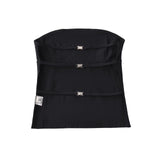 And Winter New Women's Wear Solid Color One-Word Collar Sleeveless Back Short Chest Spicy Girl Blouse-Outfit