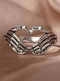Skull Heart Pattern Ring-Outfit