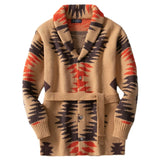 Fongt Men's Men's Vintage Heavy Industry Jacket Sweater Mid-Series Tie Tie Jacket