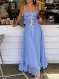 Cami Tie Up Top And Maxi Skirt Set-Outfit