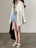 Lightweight Sheer Long Sleeve Blouse-Outfit