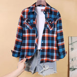 Blouses Shirts Tunic Womens Tops And Blouses 2020 Womenswear Long Sleeve Clothing Button Up Down Plaid Good Quality