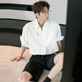 Fongt Men's High-End Casual Shirt Short-Sleeved Shirt Men's Shirt With Summer New Small Simple And Generous