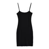 Trend Women's Solid Color Flat Thread Suspender Dress Summer New Elastic Bag Hip Skirt Short Skirt-Outfit