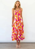 Fongt Summer Women's Commuting Sleeveless Hottie Prints Long Sling