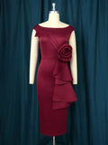 Fongt Designer Cuts Pin Dress Elegant Wind U-Neck Sleeveless Dress Dresses