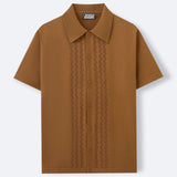 Fongt Men's Knits Summer New Short Sleeves Knits POLO Shirts Solid Color Knits Men's