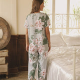 Thin Floral Print Home Pajama