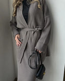 Fongt Autumn New Women's Pure Color Temperament With A Stylish Dress Two-Set