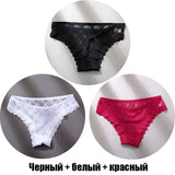 3PCS/Set Thongs Woman MeshTransparent G-String Women's Thong Comfortable Casual Female Low Waist Thong Intimate