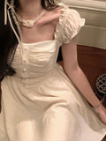 Dress Women Summer 2023 New Elegant Vintage Sexy Korean Casual Dresses Prom Evening Party Fashion Robe Female Slim