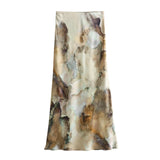Spring Tie-Dyed Satin Texture Shirt 6962025 Skirt 6962023-Outfit