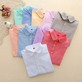 Blouses Long Sleeve Cotton Oxford Ladies Tops Office Long Sleeve Shirts Women Blusas Camisas Mujer Spring