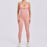 Fongt Adjustable Shoulder Strap Yoga Dance Belly Peach Hip Sports Stretch Tight Suit-Outfit