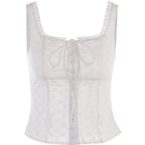 Fongt Slings With Lace Retro Top 2024 Summer Idyllic Eddies Hottie Vest