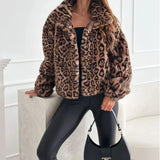 Faux Fur Leopard Jacket-Outfit