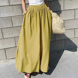 Solid Wide Leg Pantaloes Loose Streetwear