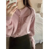 Fongt Knitted Cardigan Girl Spring And Autumn Gentle Wind High-End Feeling Short Sweater Coat Small