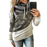 Splicing Stitching Hooded Fleece Loose