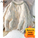 Wool Sweater Short for Women Is Loose and The Fried Dough Twist Pullover Is Thickened In Autumn and Winter Korean