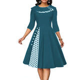 Retro Printing Dot Cinched Swing