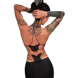 Fongt Summer New Women's Wear Sexy Temperament Sling Bow Exposed Back Slim