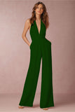 Fongt Spring Casual Jumpsuit Ebay Sexy Sleeveless Hanging Neck