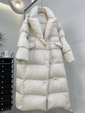 Winter Korean Style Women's Duck Down Coat Oversized Puffer Jacket Female Thick Long Parkas Female Windproof Warm