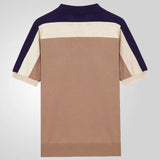 Fongt Men's New Spliced Knitted Shirt Short Sleeves Bump Body Repair Polo Shirt Men