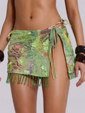 Fongt Sexy Fashion Bead Prints Half-Dress In Summer 2025