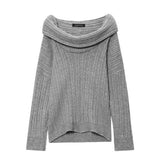 Fongt Lazy Shoulder Shoulder Knit Shirt Sweater