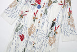 New Long Loose Version Embroidered Long Sleeved Dress 5107047-Outfit