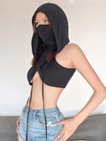 Hop Bandana Design Cropped Tank Top with