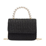 Straw Pearl Cross Body Bag-Outfit