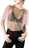 Fongt New Laser Mesh Short Sleeve T-Shirt For