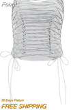 Women Sexy Corset Bustier Sleeveless Spaghetti Strap Lace Slim Fit Backless Zip Cami Top