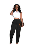 Fongt New Women's Casual Fleette Wide-Leg Pants-Outfit