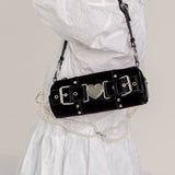 Y2K Heart Metal Chain Shoulder Bag-Outfit